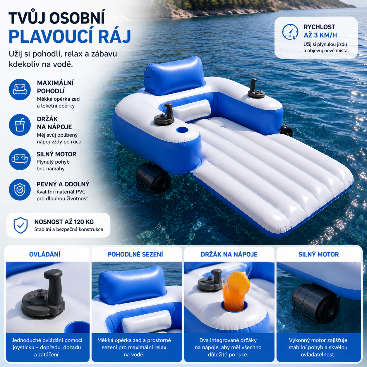 HydroTech – Elektrische aufblasbare Wasserliege